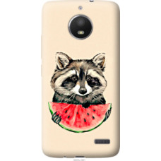 Чехол на Motorola Moto E4 Енотик с арбузом (4605u-981)