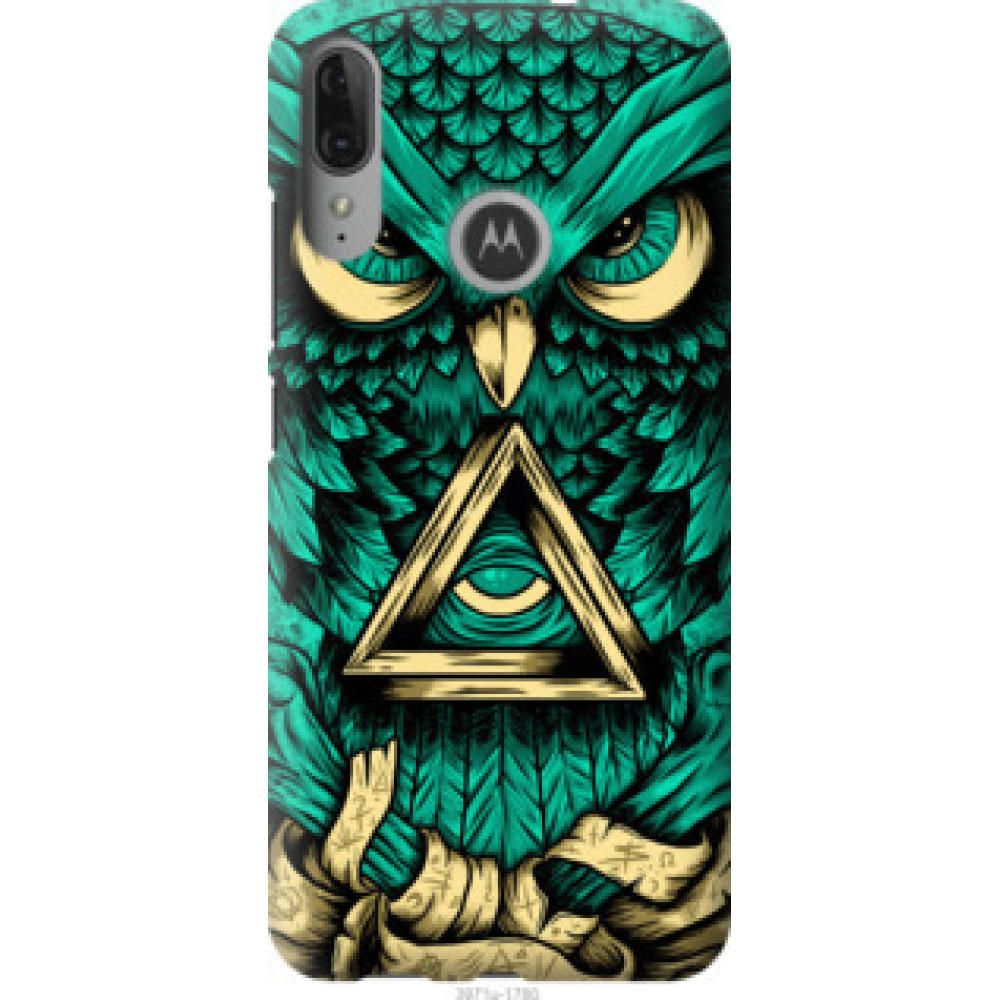 Чехол на Motorola Moto E6 Plus Сова Арт-тату (3971u-1780)