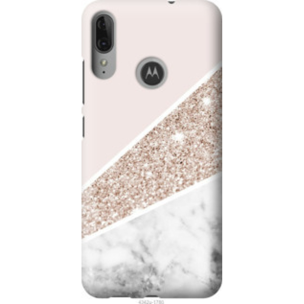 Чехол на Motorola Moto E6 Plus Пастельный мрамор (4342u-1780)
