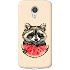 Чехол на Motorola Moto G2 Енотик с арбузом (4605u-330)