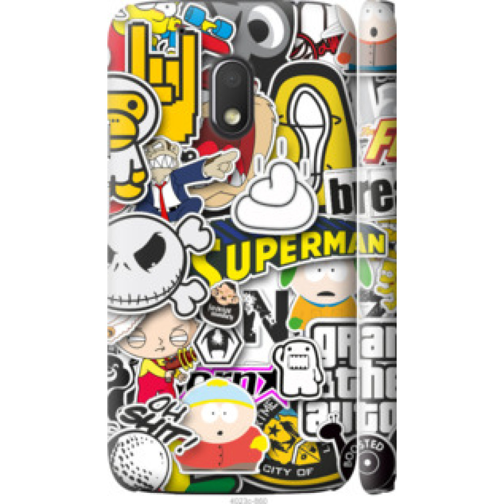 Чехол на Motorola Moto G4 Play Popular logos (4023c-860)