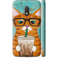 Чехол на Motorola Moto G4 Play Зеленоглазый кот в очках (4054c-860)