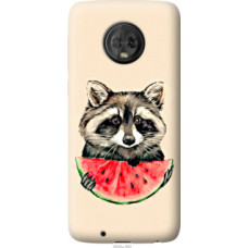 Чехол на Motorola Moto G6 Енотик с арбузом (4605u-982)