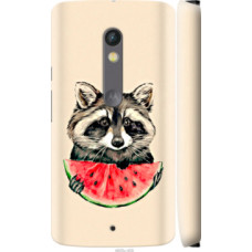 Чехол на Motorola Moto X Play Енотик с арбузом (4605c-459)
