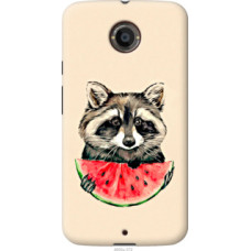 Чехол на Motorola Moto X2 Енотик с арбузом (4605u-372)