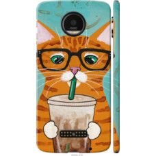 Чехол на Motorola MOTO Z Зеленоглазый кот в очках (4054c-419)