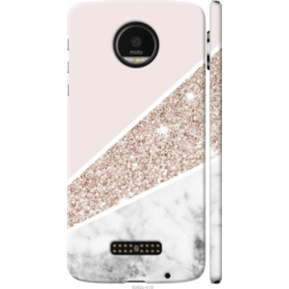 Чехол на Motorola MOTO Z Пастельный мрамор (4342c-419)