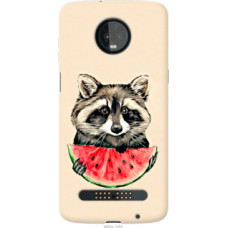 Чехол на Motorola Moto Z3 Play Енотик с арбузом (4605u-1393)
