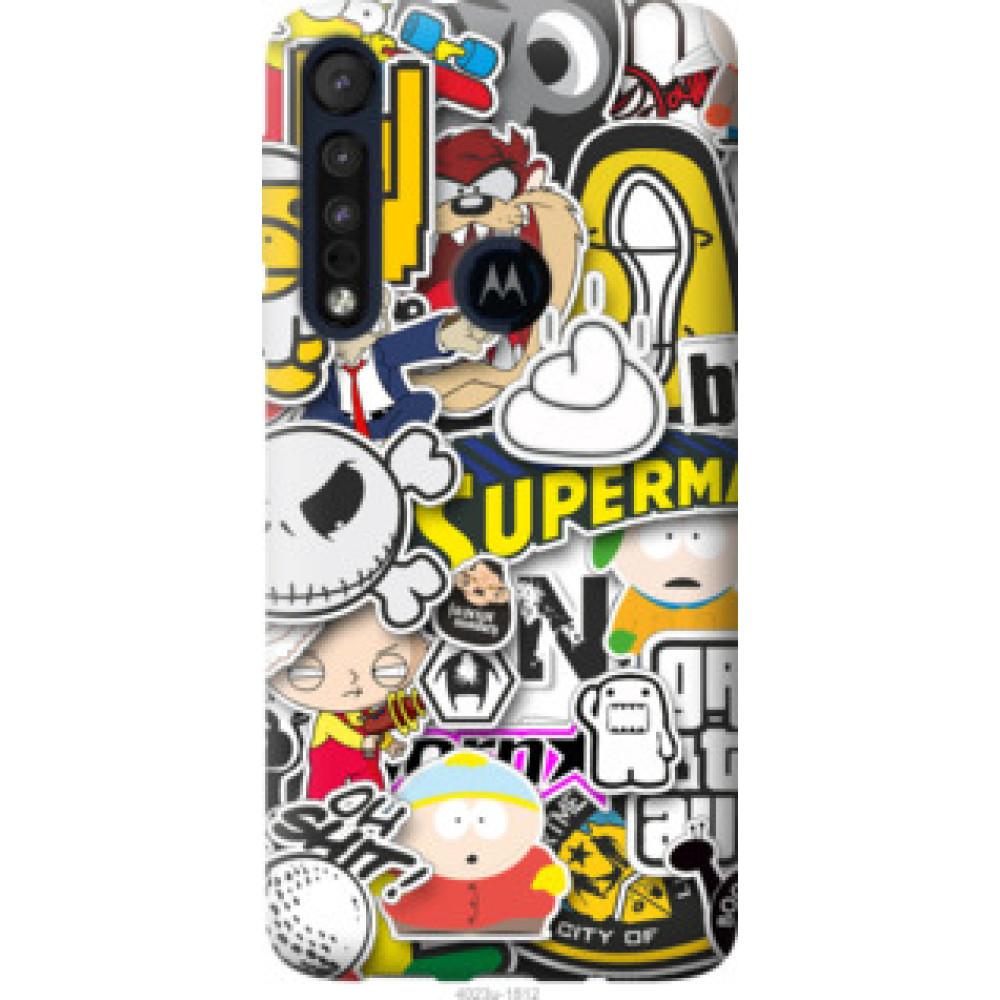 Чехол на Motorola One Macro Popular logos (4023u-1812)