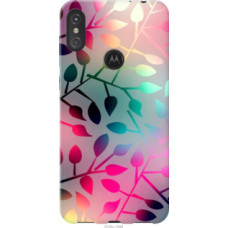 Чехол на Motorola One Power Листья (2235u-1588)