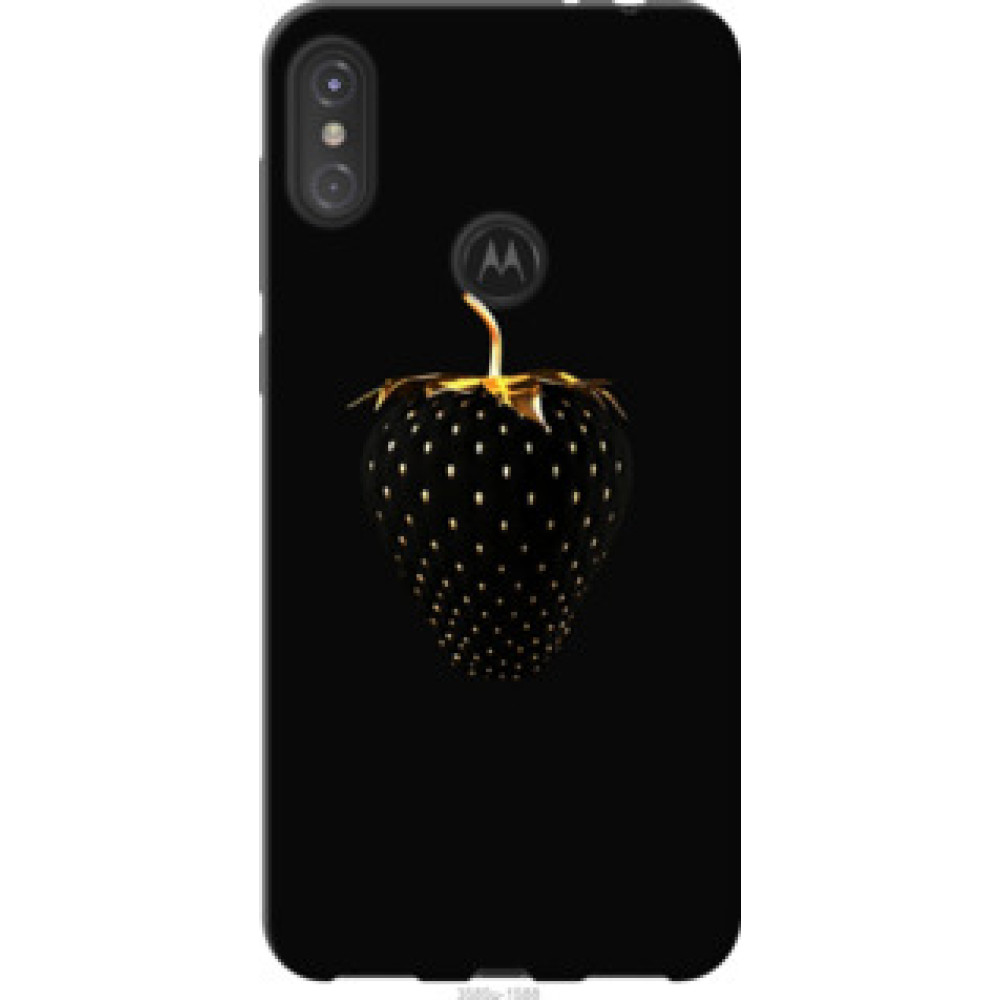 Чехол на Motorola One Power Черная клубника (3585u-1588)