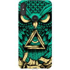 Чехол на Motorola One Power Сова Арт-тату (3971u-1588)