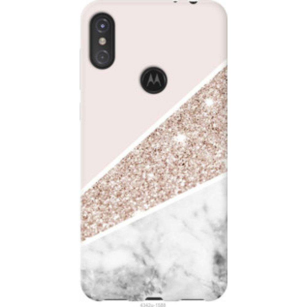 Чехол на Motorola One Power Пастельный мрамор (4342u-1588)
