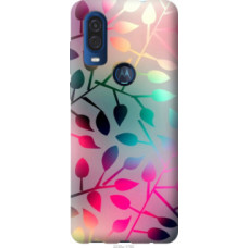 Чехол на Motorola One Vision Листья (2235u-1782)