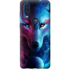 Чехол на Motorola One Vision Арт-волк (3999u-1782)