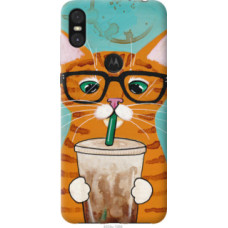 Чехол на Motorola One Зеленоглазый кот в очках (4054u-1589)