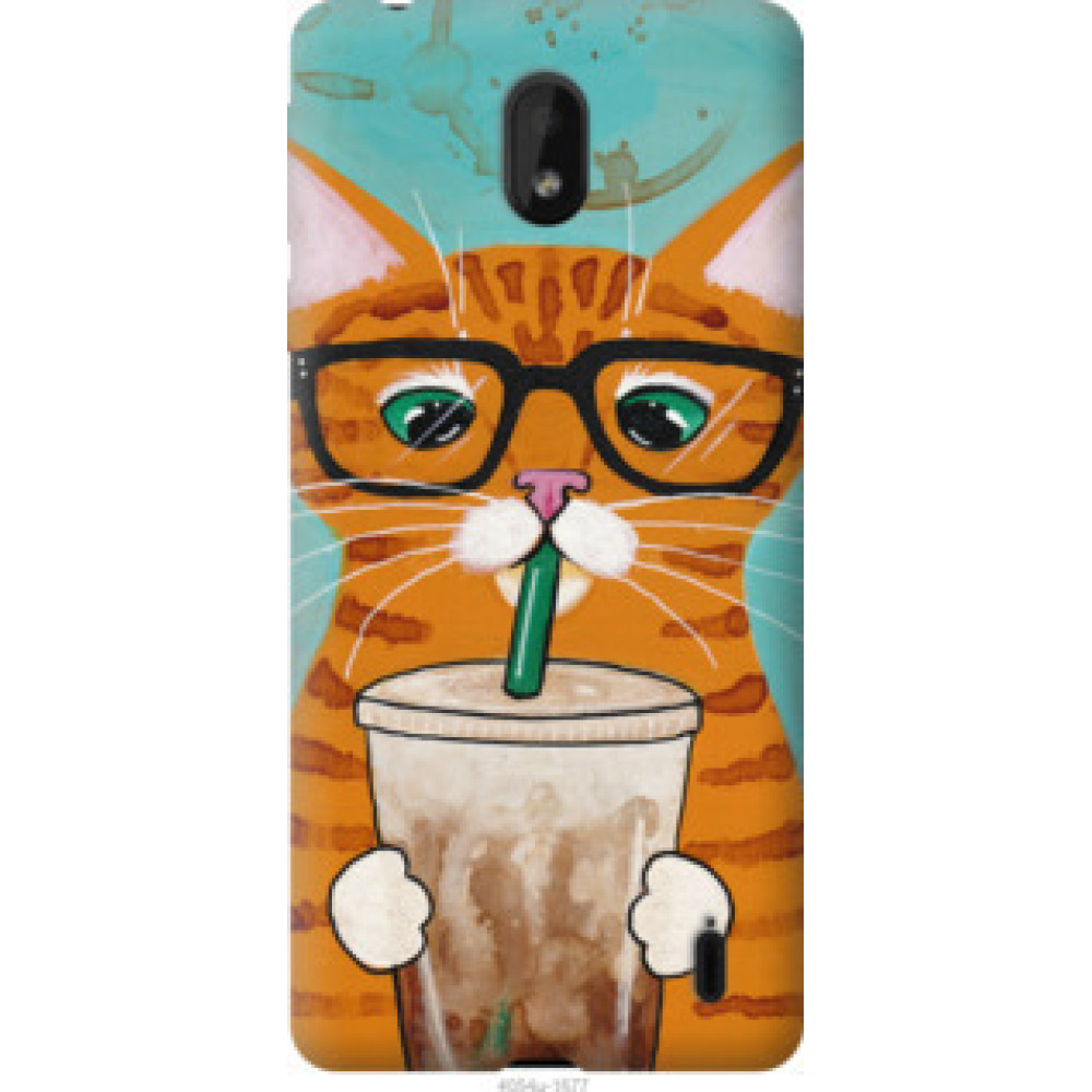 Чехол на Nokia 1 Plus Зеленоглазый кот в очках (4054u-1677)