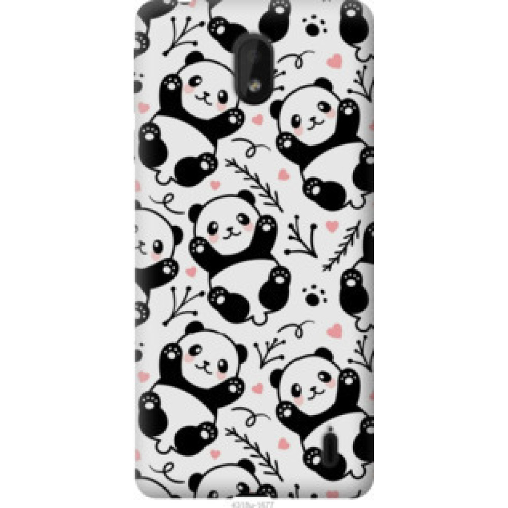 Чехол на Nokia 1 Plus Панды (4318u-1677)