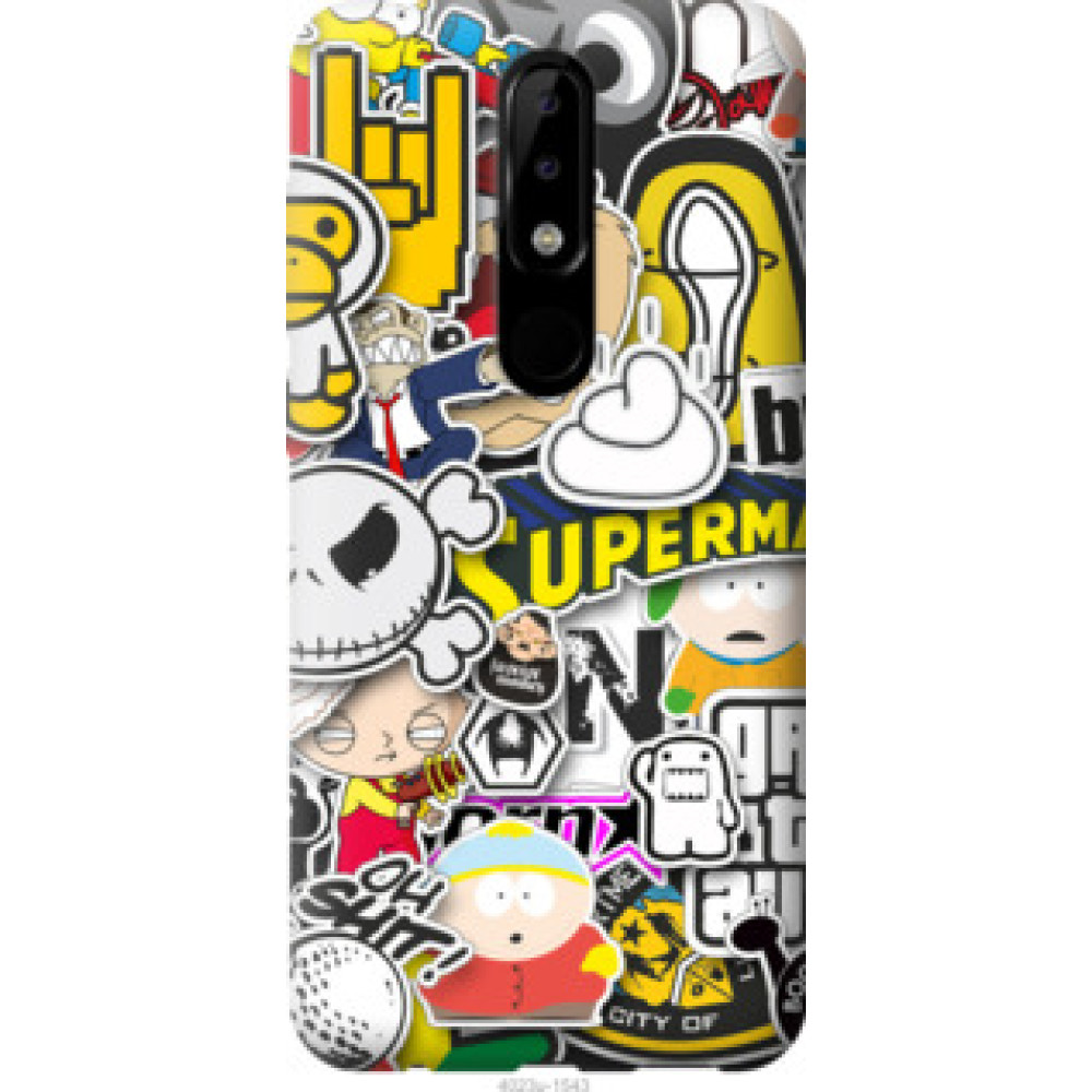 Чехол на Nokia 5.1 Plus Popular logos (4023u-1543)