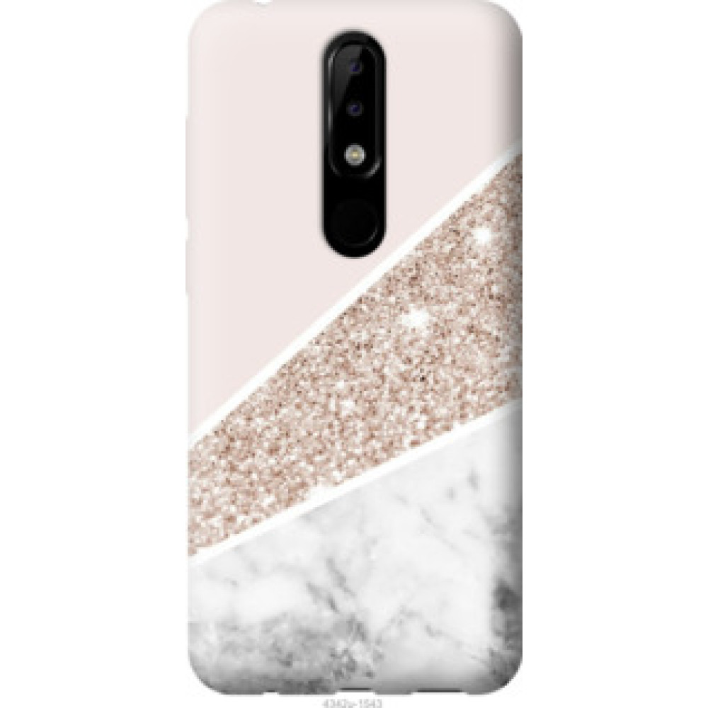Чехол на Nokia 5.1 Plus Пастельный мрамор (4342u-1543)