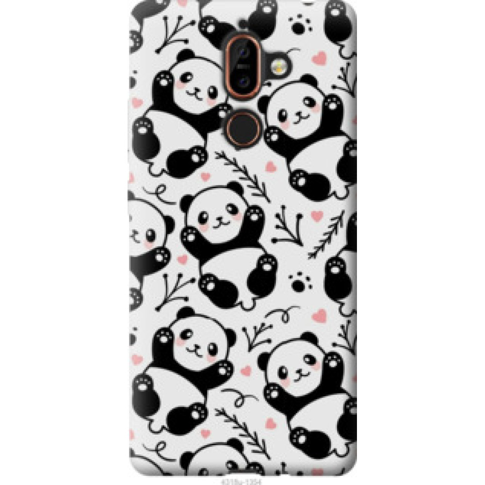 Чехол на Nokia 7 Plus Панды (4318u-1354)
