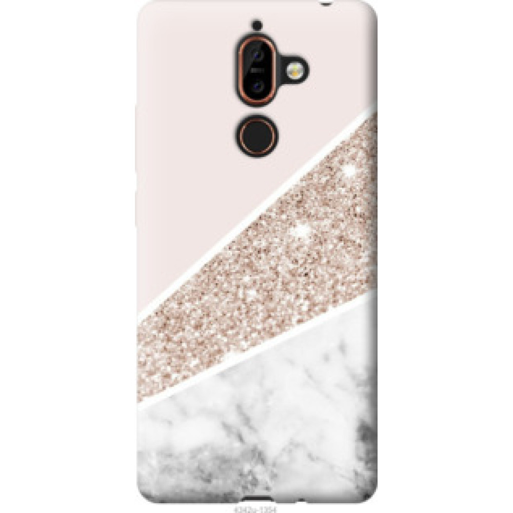 Чехол на Nokia 7 Plus Пастельный мрамор (4342u-1354)