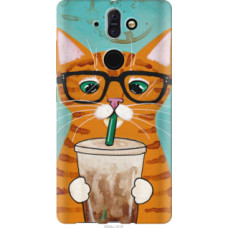Чехол на Nokia 8 Sirocco Зеленоглазый кот в очках (4054u-1619)