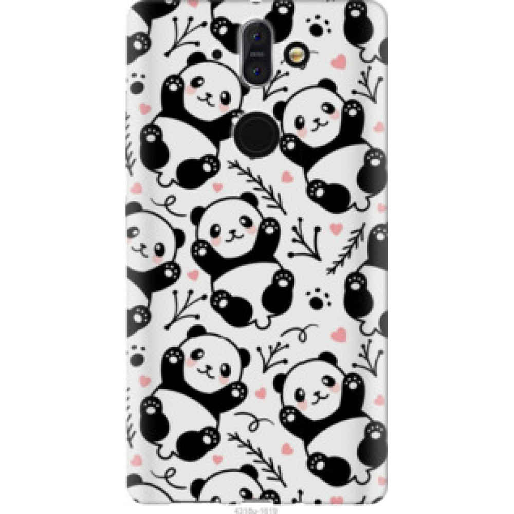 Чехол на Nokia 8 Sirocco Панды (4318u-1619)