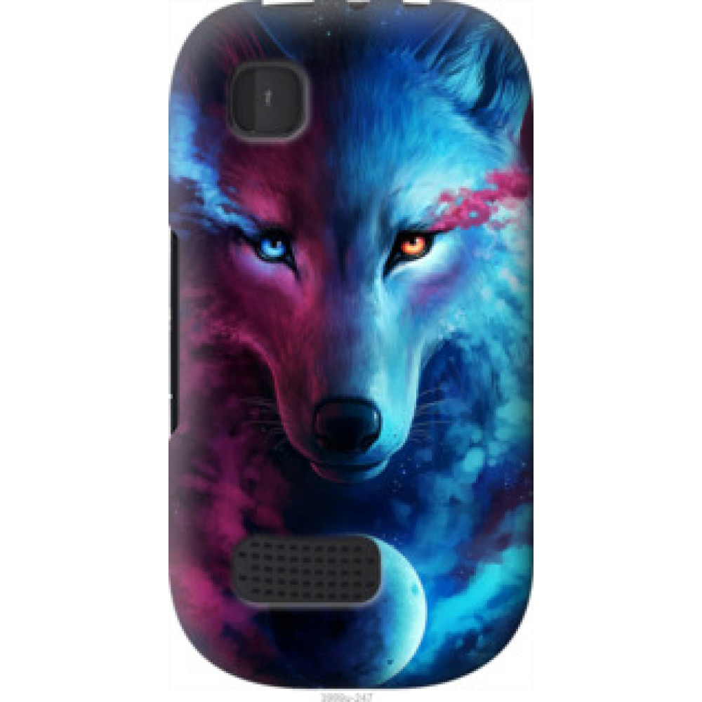 Чехол на Nokia Asha 200 Арт-волк (3999u-247)