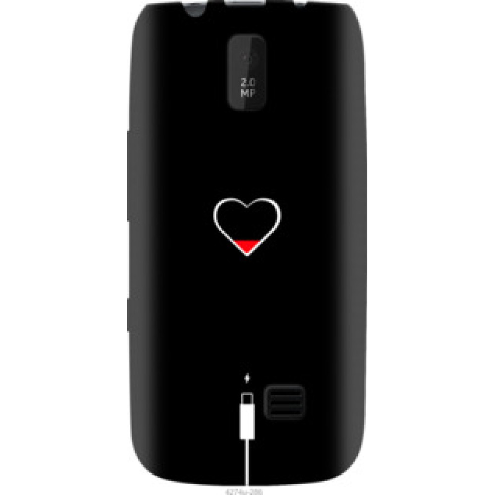 Чехол на Nokia Asha 308/309 Подзарядка сердца (4274u-286)