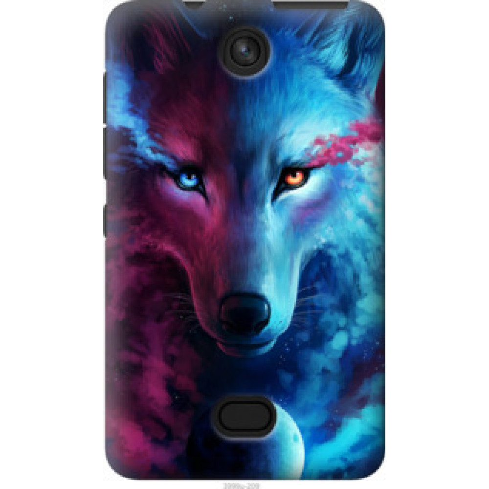 Чехол на Nokia Asha 501 Арт-волк (3999u-209)