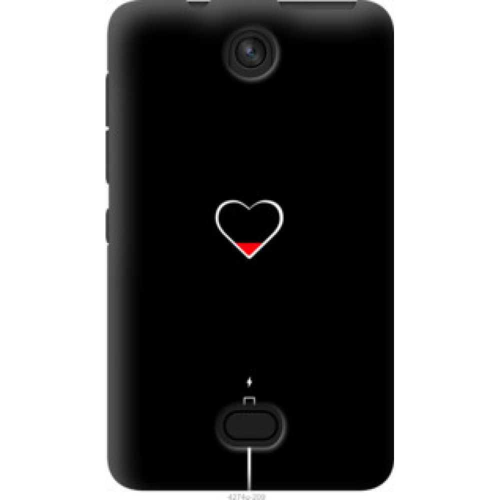 Чехол на Nokia Asha 501 Подзарядка сердца (4274u-209)