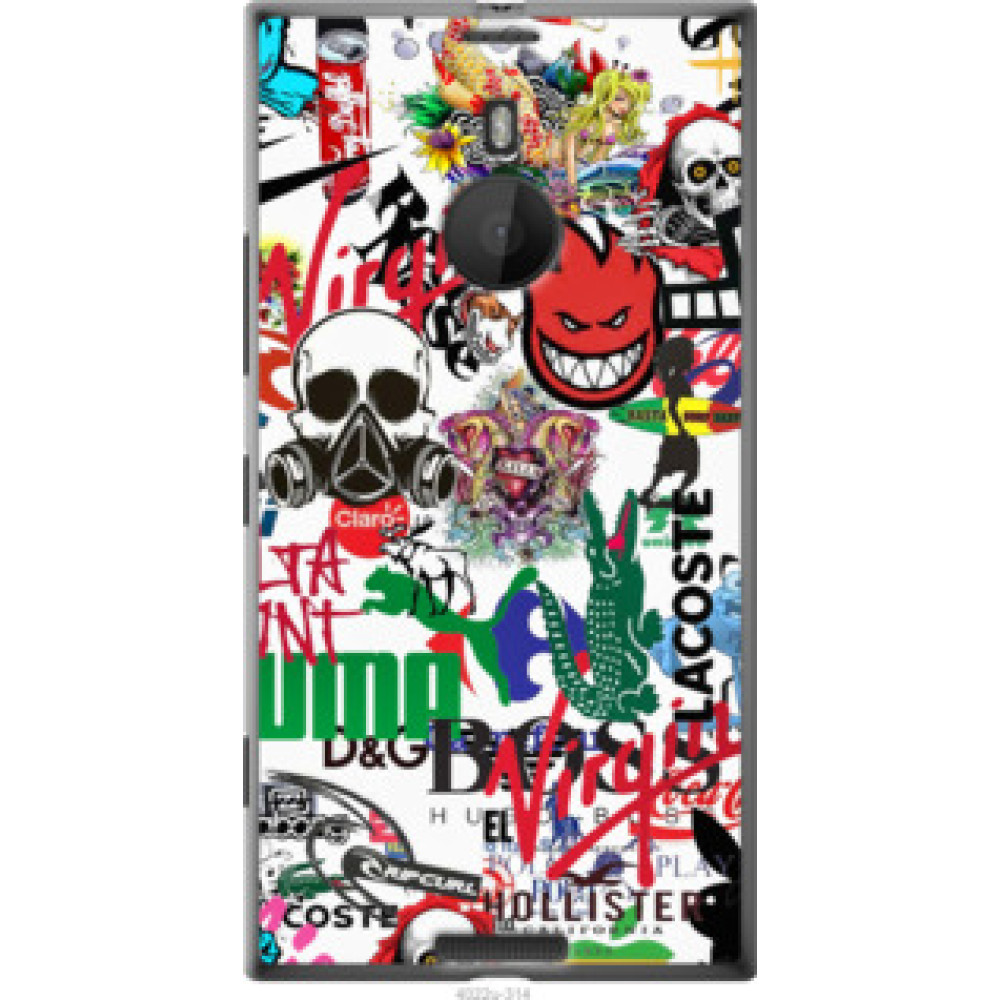 Чехол на Nokia Lumia 1520 Many different logos (4022u-314)