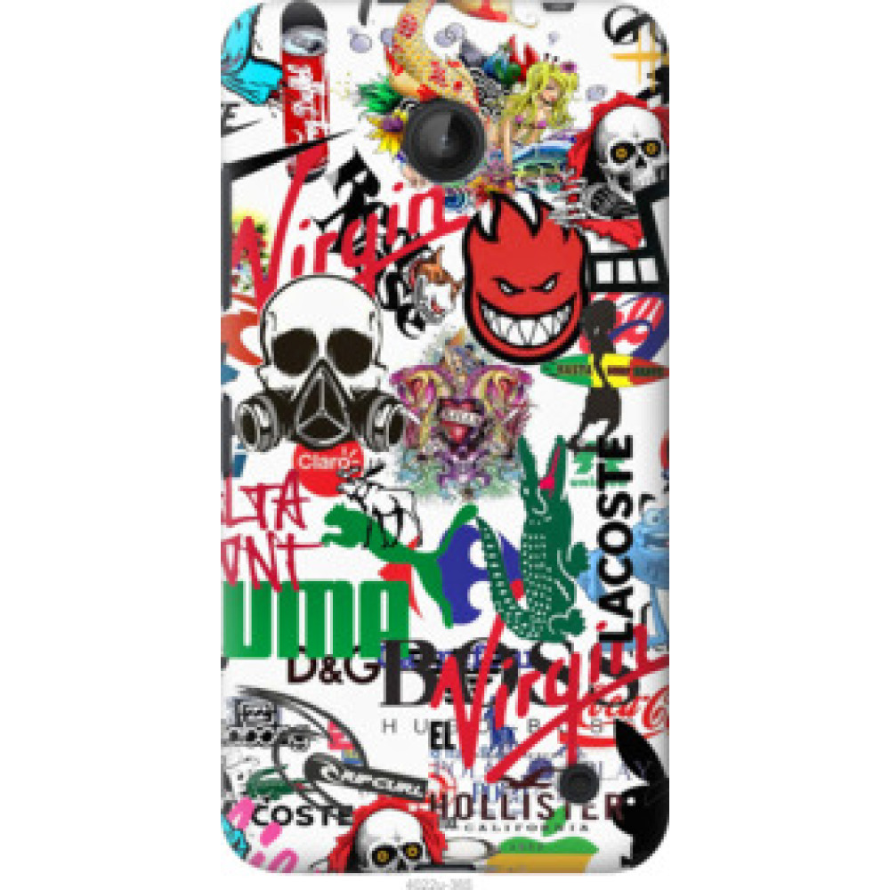 Чехол на Nokia Lumia 630 Many different logos (4022u-365)