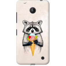 Чехол на Nokia Lumia 630 Енотик с мороженым (4602u-365)