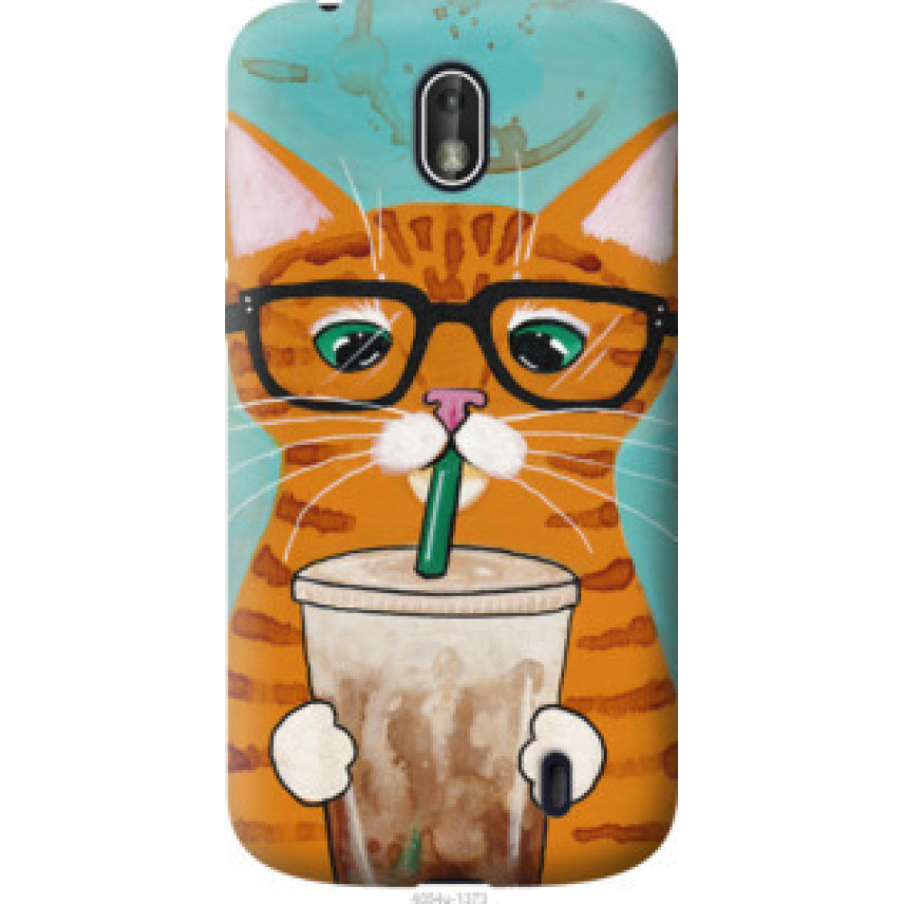 Чехол на Nokia 1 Зеленоглазый кот в очках (4054u-1373)