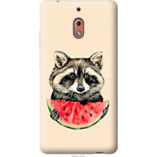 Чехол на Nokia 2.1 Енотик с арбузом (4605u-1532)