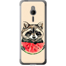 Чехол на Nokia 230 Енотик с арбузом (4605u-339)