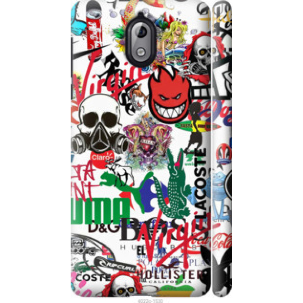 Чехол на Nokia 3.1 Many different logos (4022c-1530)