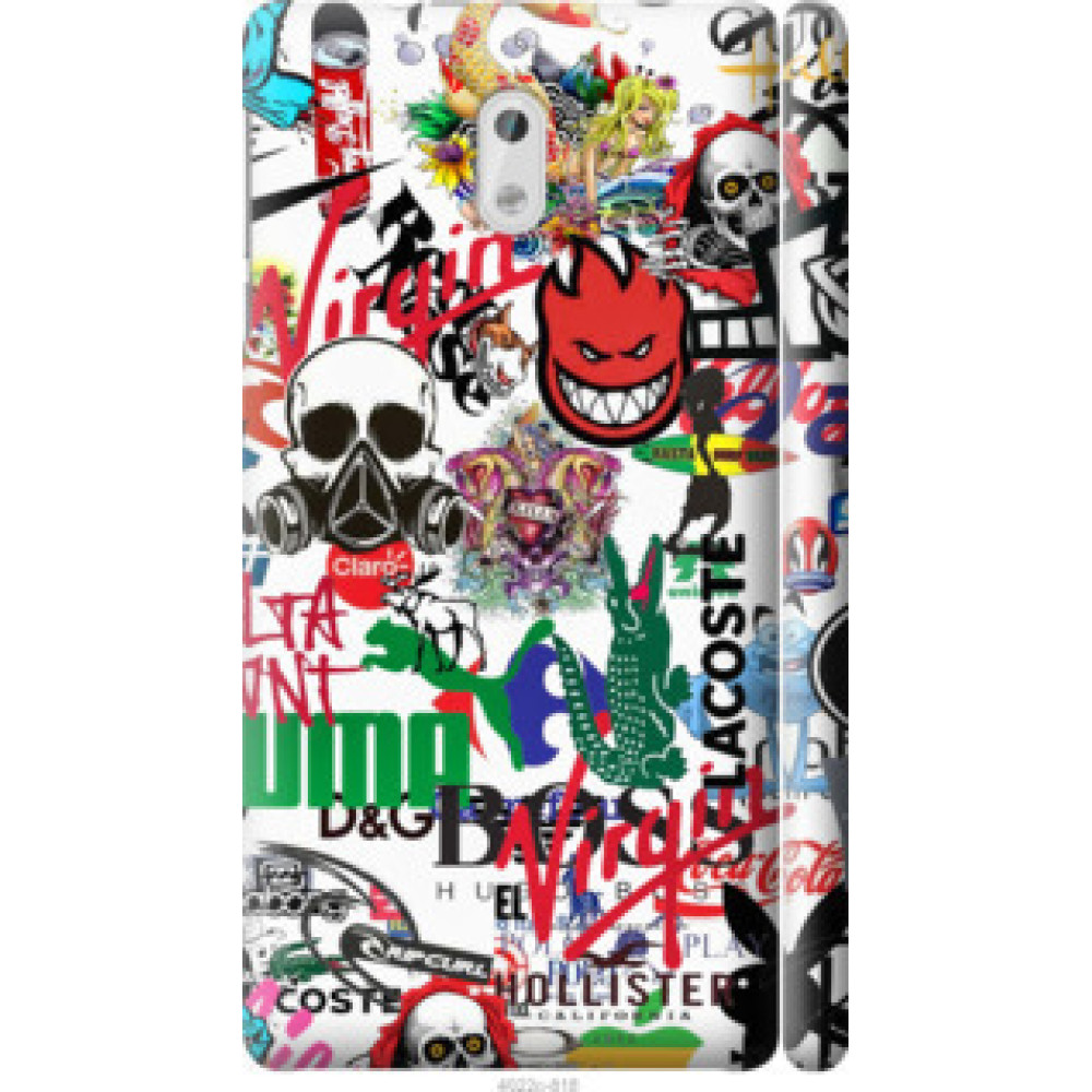 Чехол на Nokia 3 Many different logos (4022c-818)