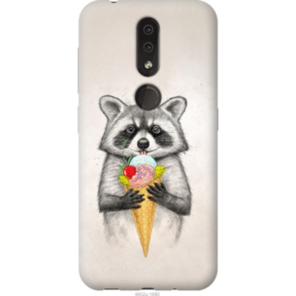 Чохол на Nokia 4.2 Енотик с мороженым (4602u-1680)