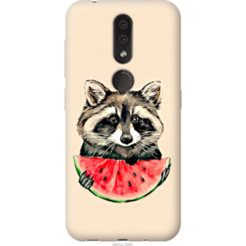 Чехол на Nokia 4.2 Енотик с арбузом (4605u-1680)