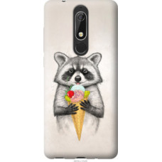 Чехол на Nokia 5.1 Енотик с мороженым (4602u-1529)