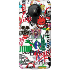 Чехол на Nokia 5.3 Many different logos (4022u-2102)