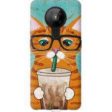 Чехол на Nokia 5.3 Зеленоглазый кот в очках (4054u-2102)