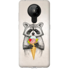 Чехол на Nokia 5.3 Енотик с мороженым (4602u-2102)