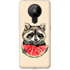 Чехол на Nokia 5.3 Енотик с арбузом (4605u-2102)