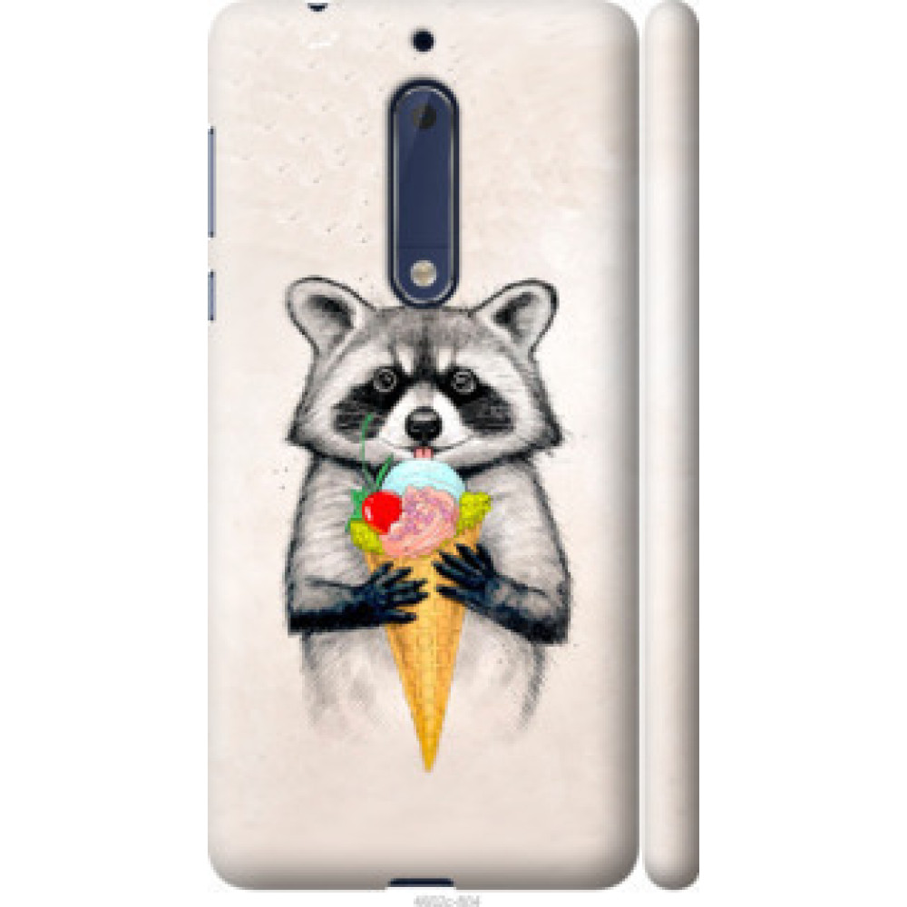 Чехол на Nokia 5 Енотик с мороженым (4602c-804)