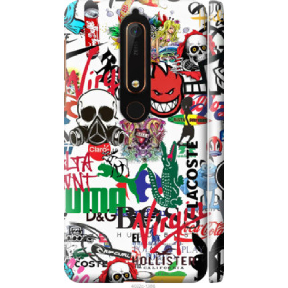 Чохол на Nokia 6.1 Many different logos (4022c-1628)