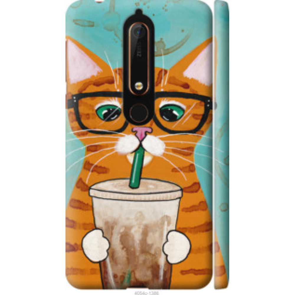 Чохол на Nokia 6 2018 Зеленоглазый кот в очках (4054c-1386)